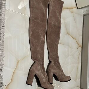 Elegant Taupe Over-the-Knee Boots